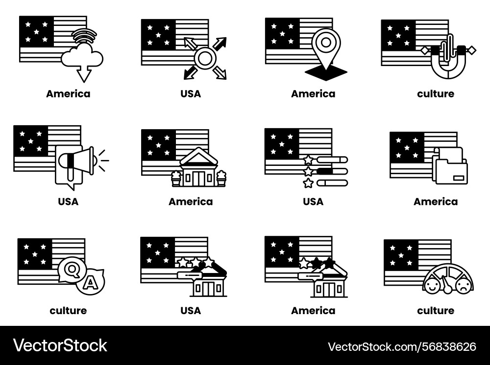 Image is a collection of flags from different Image is a collection of flags from different vector image