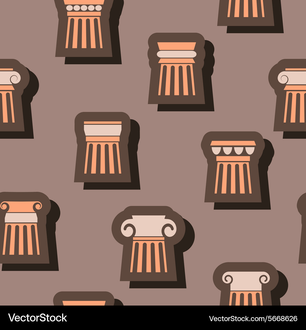 Seamless background with ancient columns Vector Image