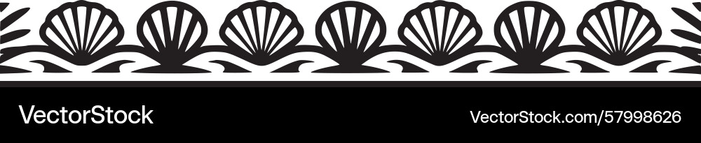 Seashell Border Pattern Vektorbild