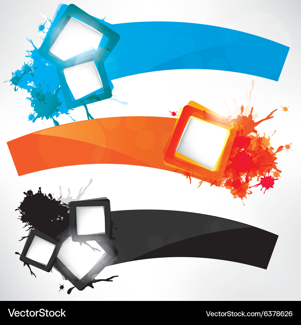 Set of frames for text vector image