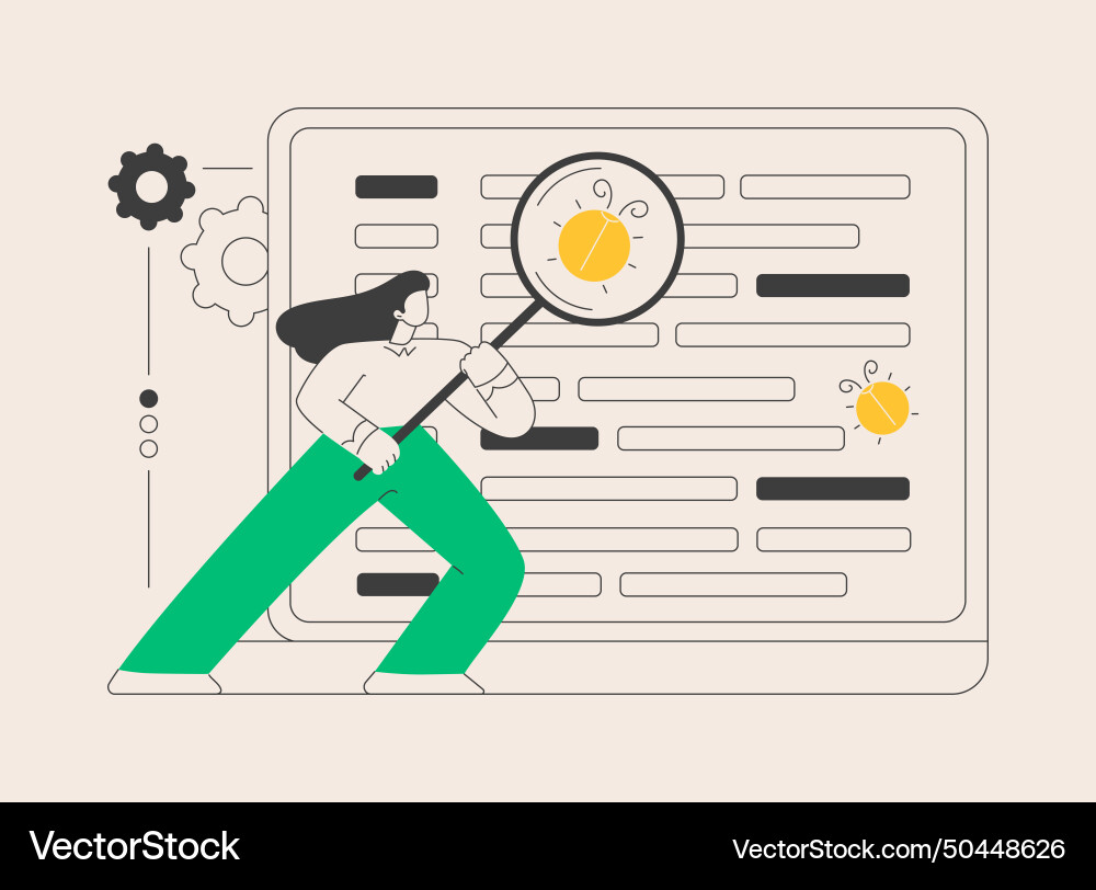 Software testing abstract concept Software testing abstract concept vector image