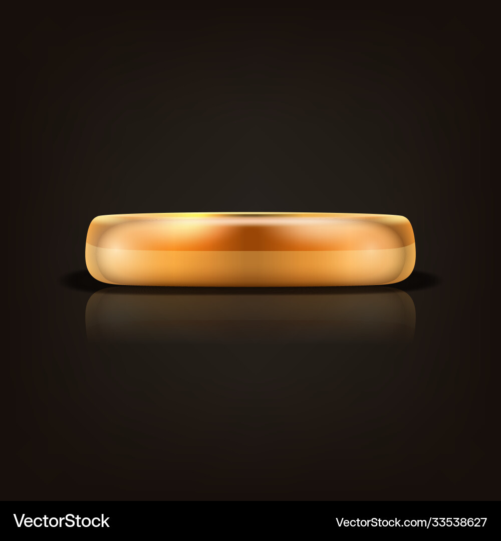 3D realistisches Gold Metall Hochzeitsring Icon 3D realistisches Gold Metall Hochzeitsring Icon vektorbild