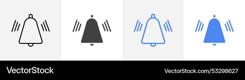 Bell icon set use for web ui or app Bell icon set use for web ui or app vector image