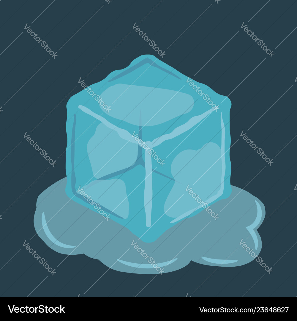 Ice cube Ice cube vector image