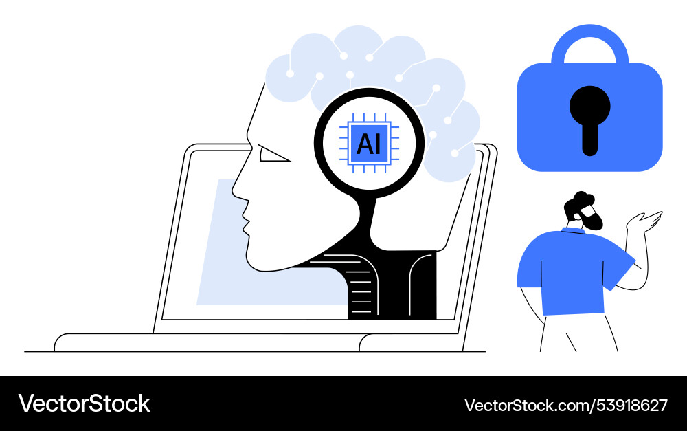 Integration of artificial intelligence Integration of artificial intelligence vector image