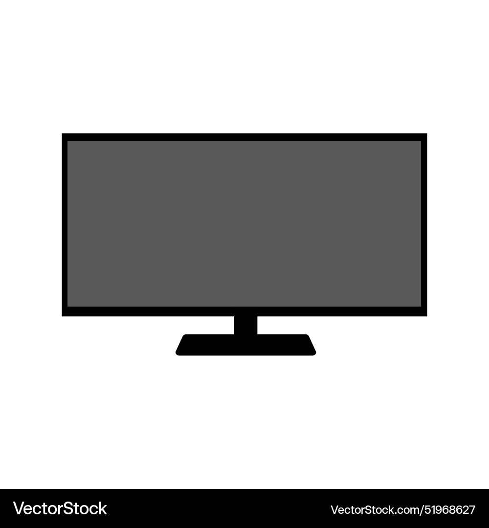 Monitor icon in flat style with background vector image