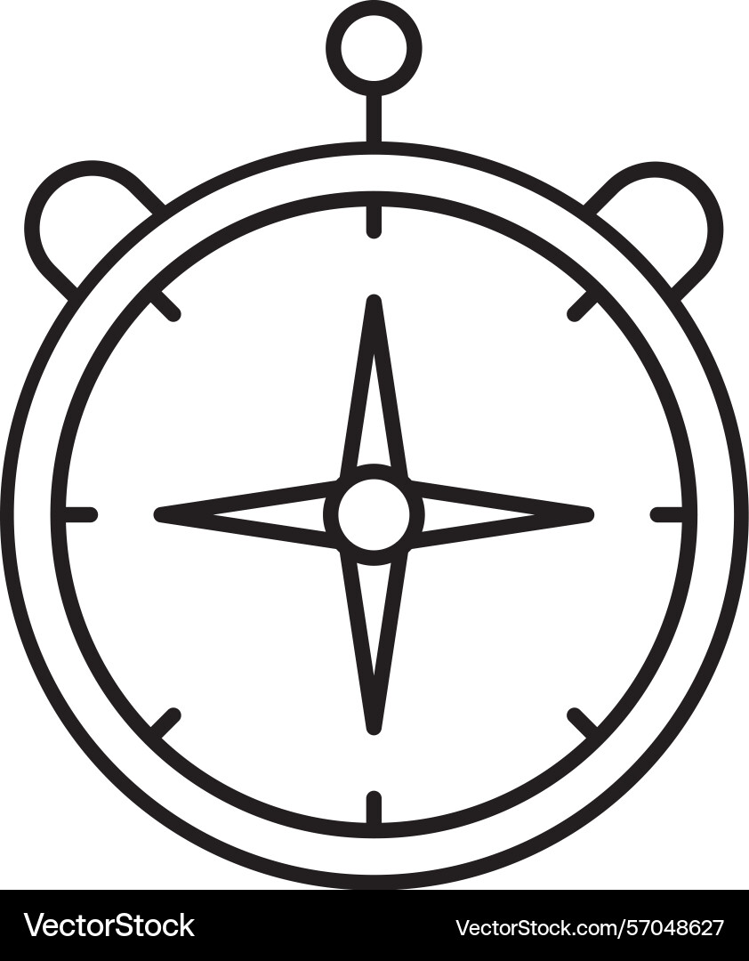 Navigation tools line icon design vector image