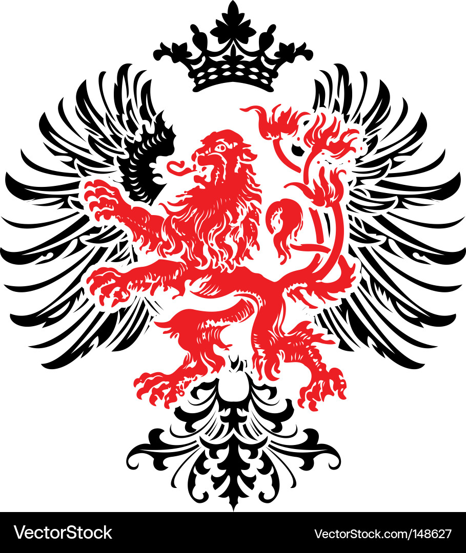 Ornate heraldic Schild Vektorbild