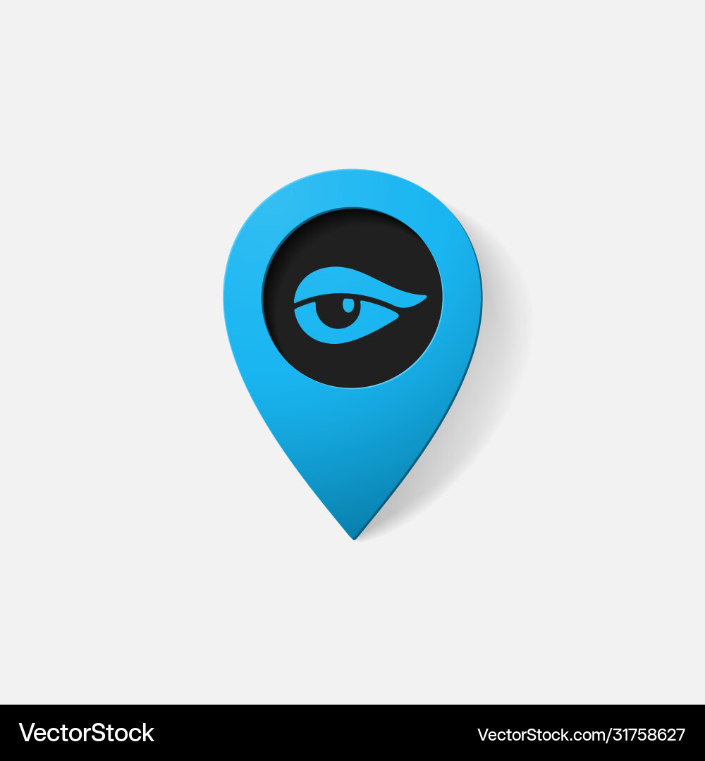 Realistic color pointer eye vector image
