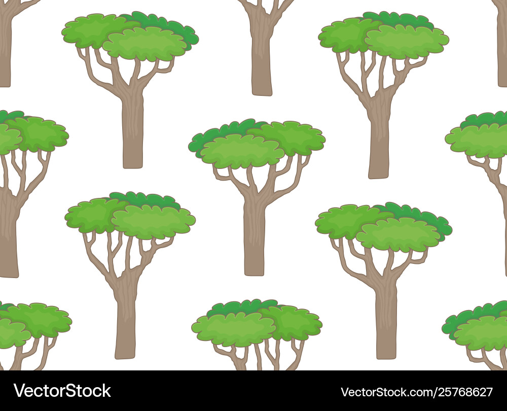 Seamless pattern with trees Vector Image