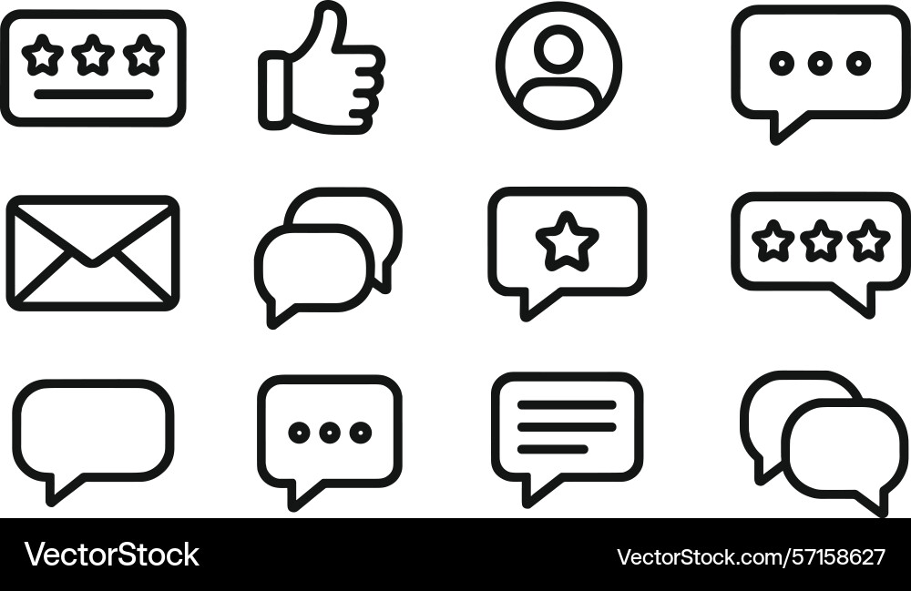Set of icons representing user feedback Set of icons representing user feedback vector image