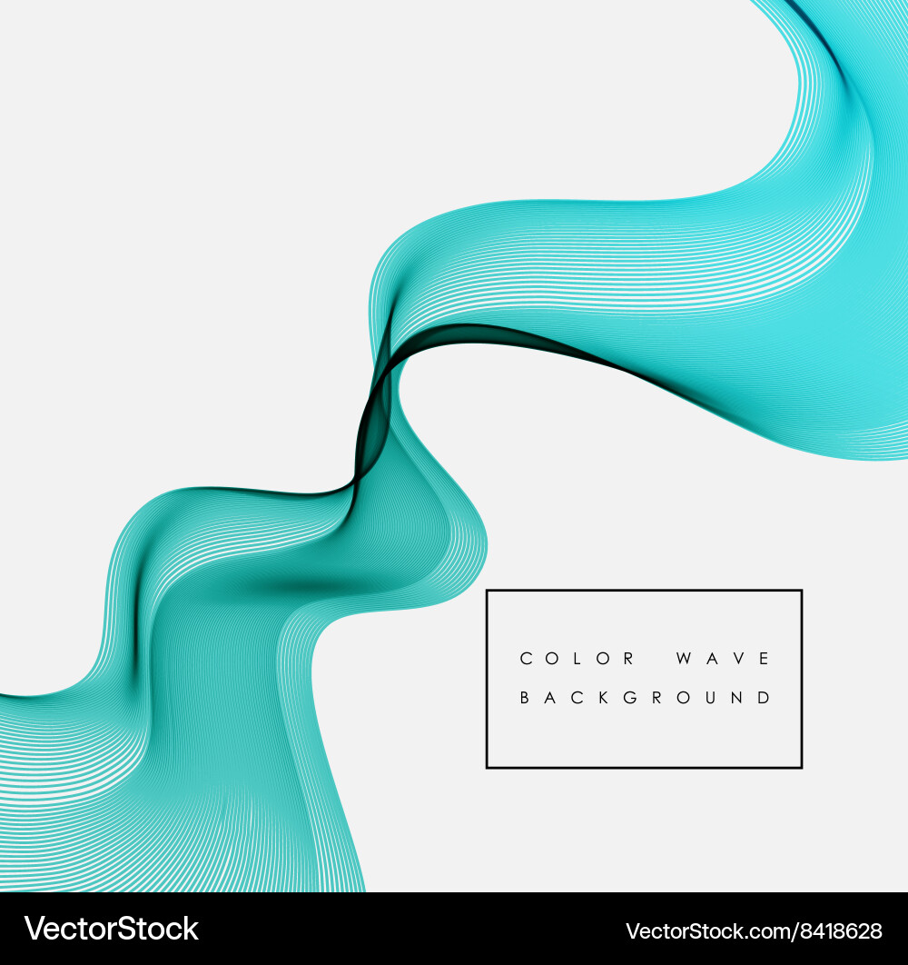 Abstract color wave design element vector image