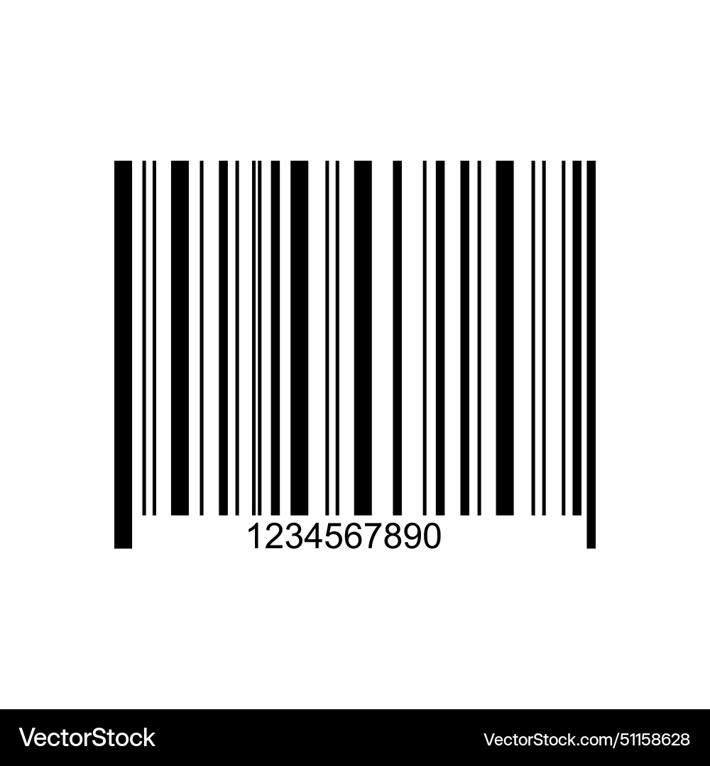 Bar code label template isolated on white Bar code label template isolated on white vector image