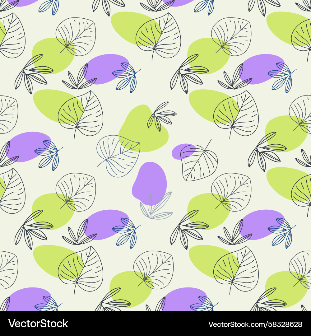 Botanical Abstract Pattern Vector Image