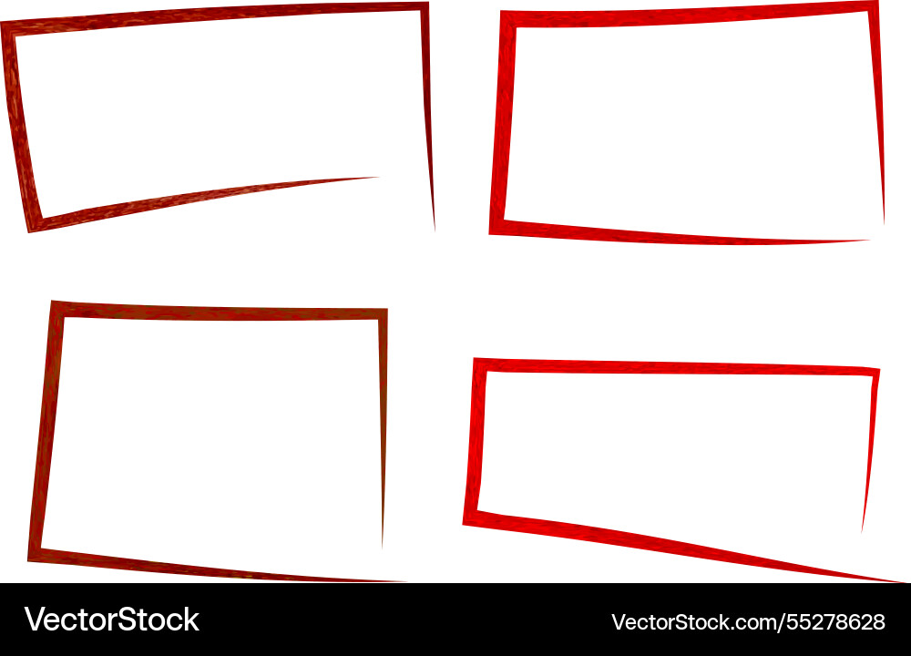 Red colorful irregular forms squares set Red colorful irregular forms squares set vector image