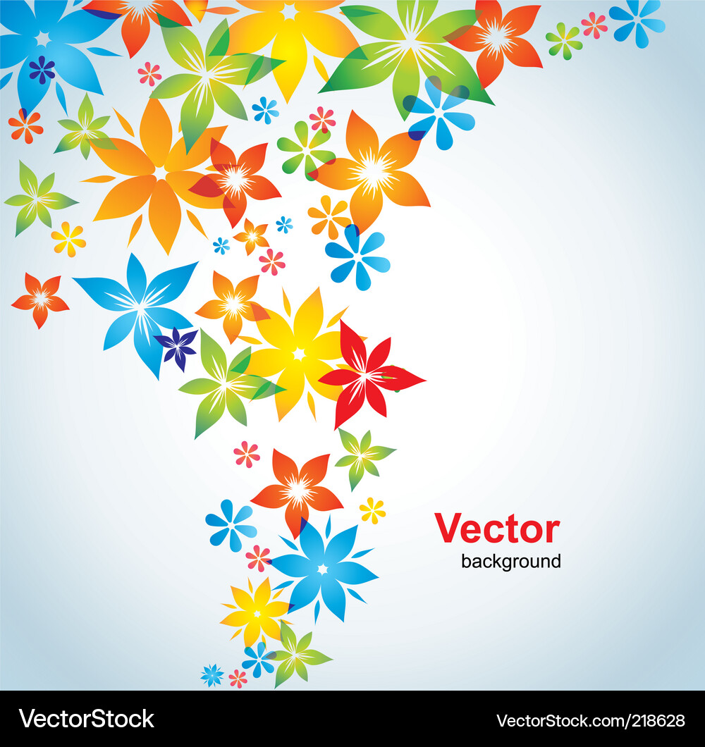 Vibrant Floral Hintergrund Vektorbild