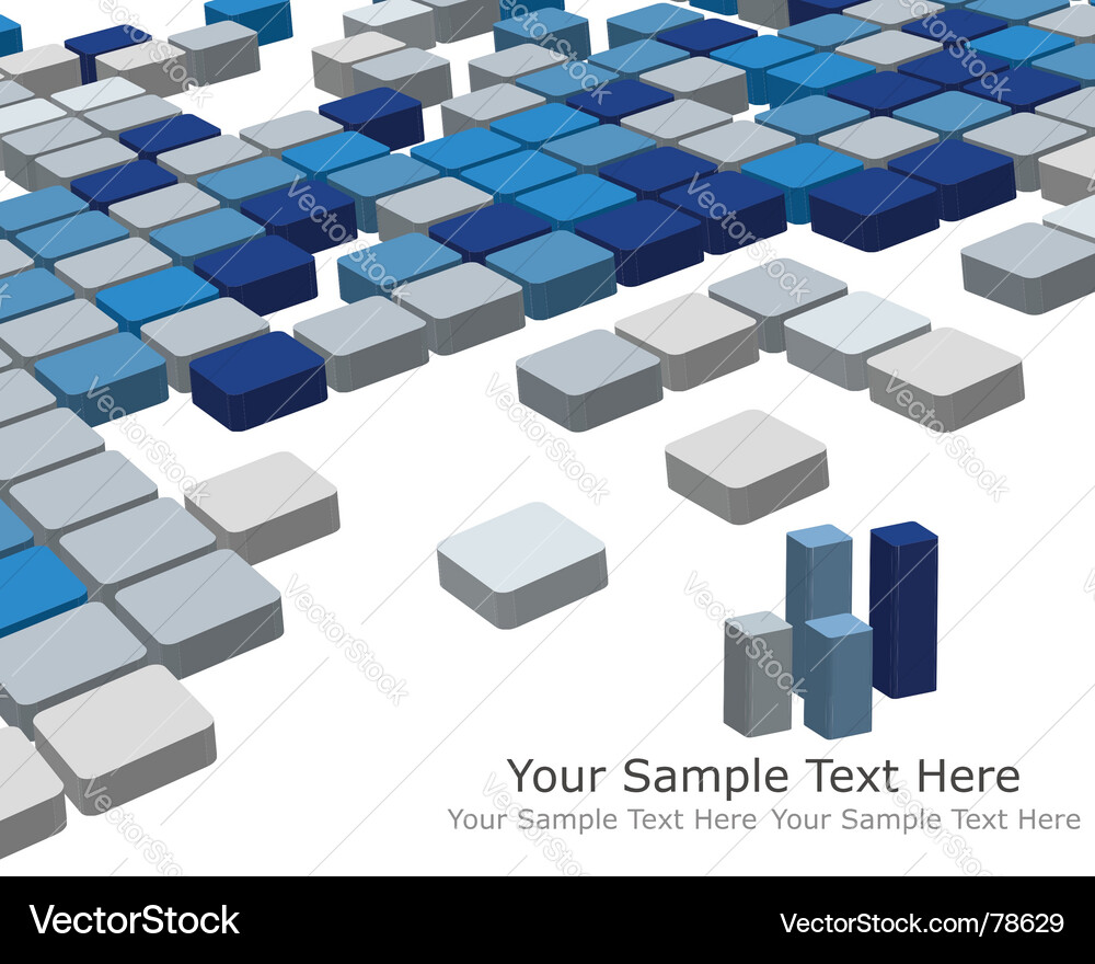 3D Checkerboard Pattern Background vector image