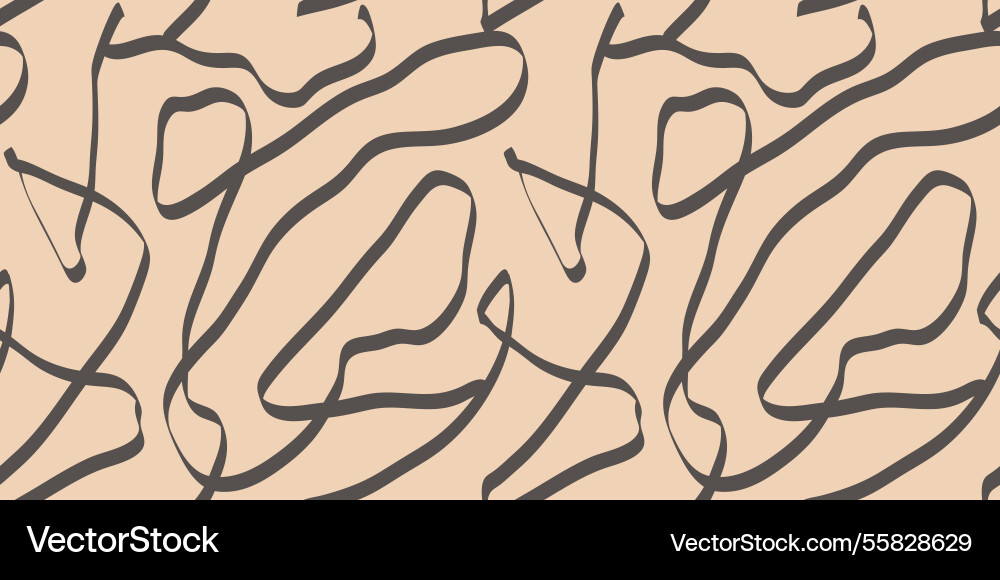 Abstract curved seamless pattern Vector Image