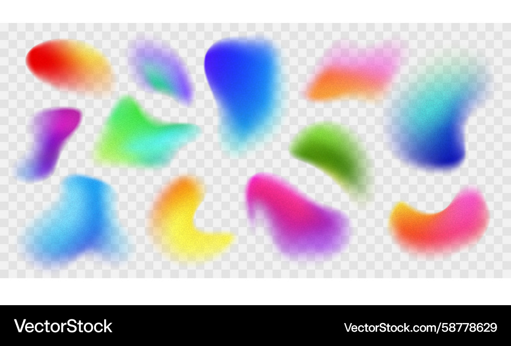 Abstract Gradient Color Blobs Vector Image
