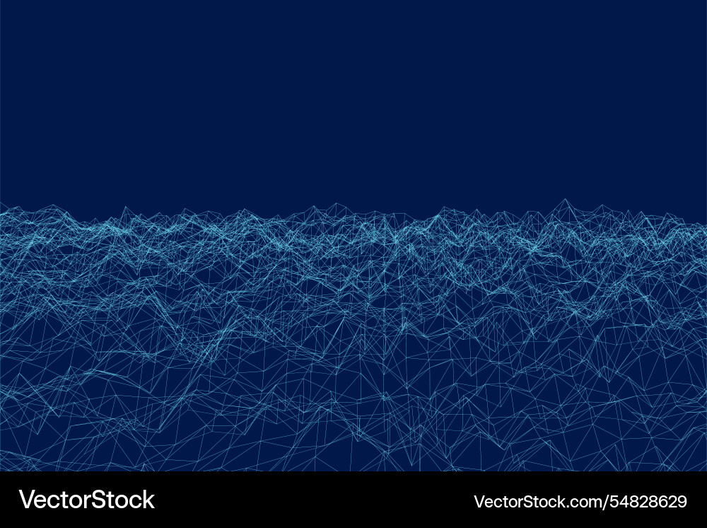 Background with irregular blue lines wireframe Background with irregular blue lines wireframe vector image