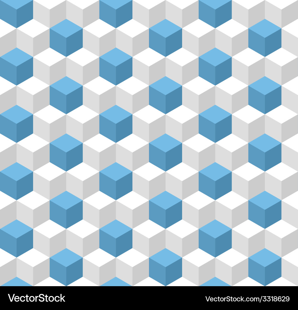 Geometric Cube Pattern Background vector image