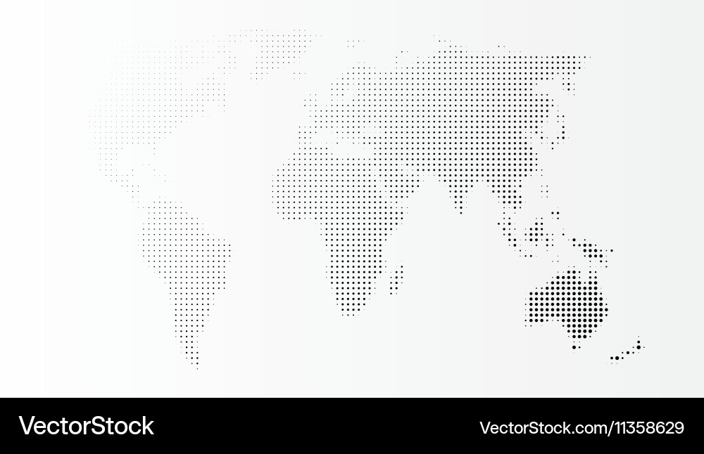 Grey Abstract World Map Royalty Free Vector Image