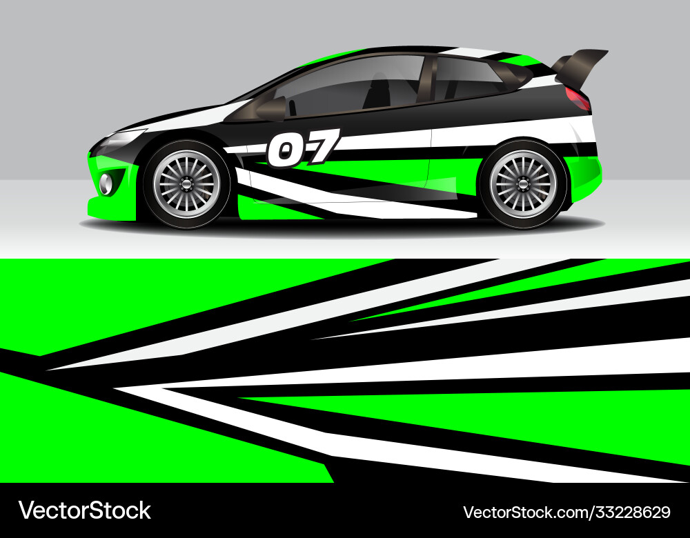 Modern sporty abstract car wrap auto sticker vector image