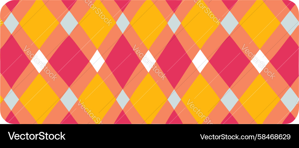 Retro Diamond Argyle Pattern Vector Image