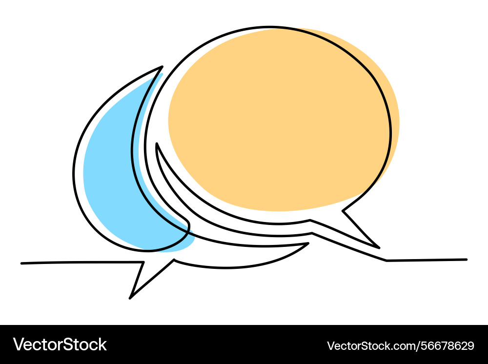 Speech bubble outline dialog speak continuous one Speech bubble outline dialog speak continuous one vector image