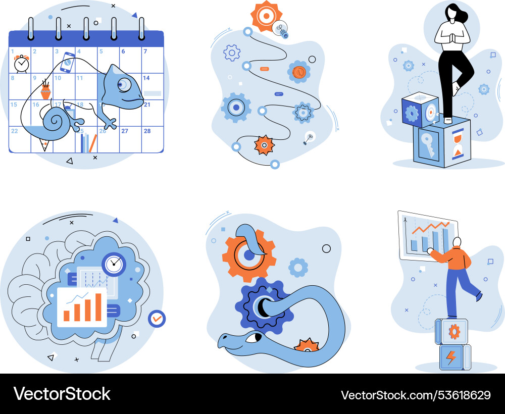 Visual representation of adaptability problem Visual representation of adaptability problem vector image