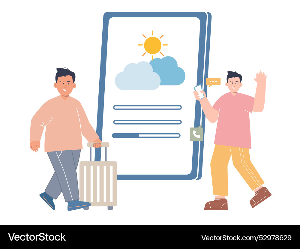 Weather app weathercast digital application mockup