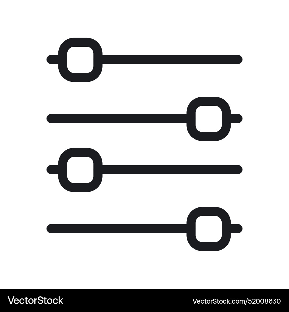 Adjustment sliders icon ideal for user Vector Image