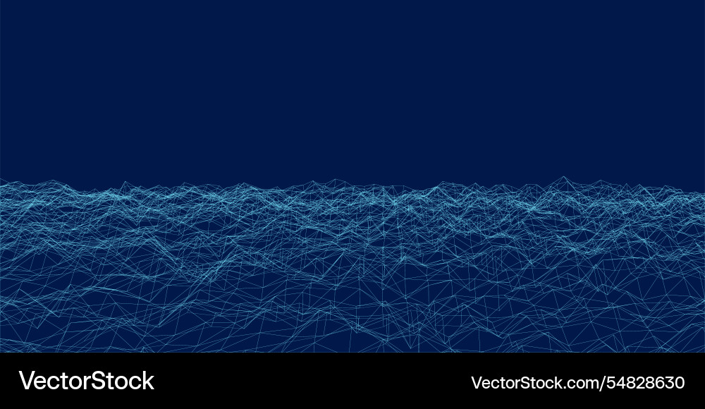 Background with irregular blue lines wireframe Background with irregular blue lines wireframe vector image