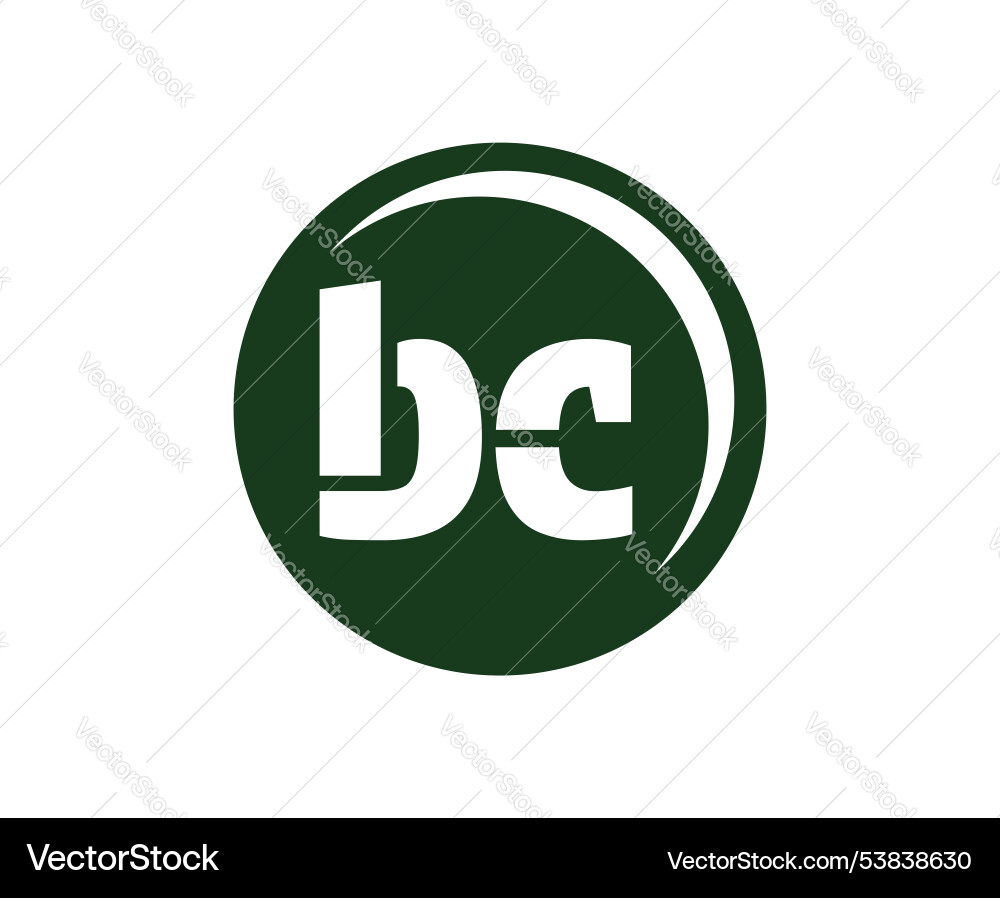 Bc sport emblem or team logotype ball logo Bc sport emblem or team logotype ball logo Vector Image