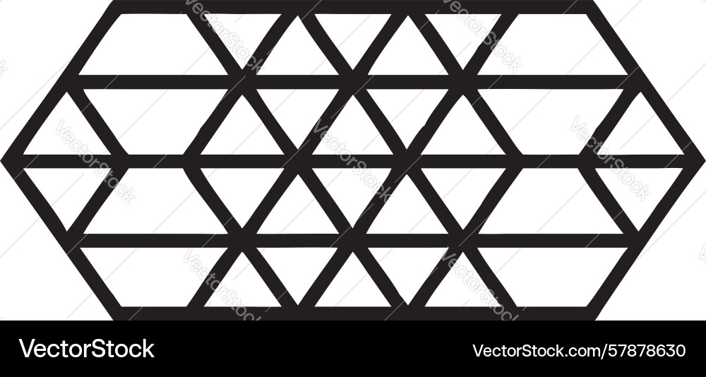 Bold hexagonal triangular grid abstract geometric vector image