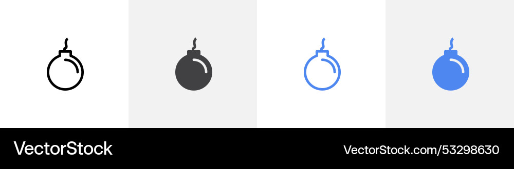 Bomb Icon-Set verwenden für web ui oder app Vektorbild