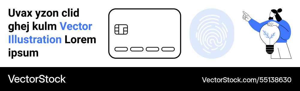 Digital security with biometric authentication Vector Image