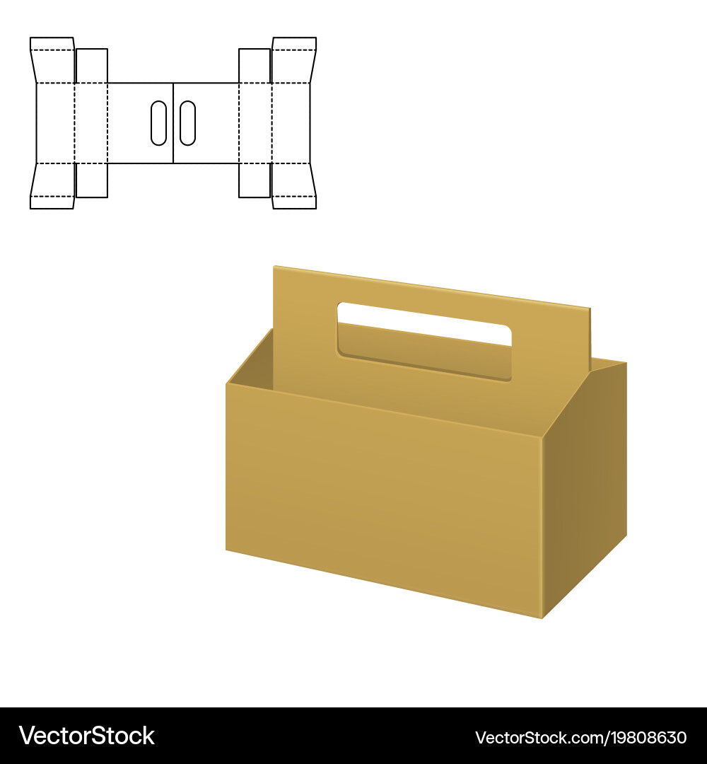 Foldable Craft Box Template Royalty Free Vector Image