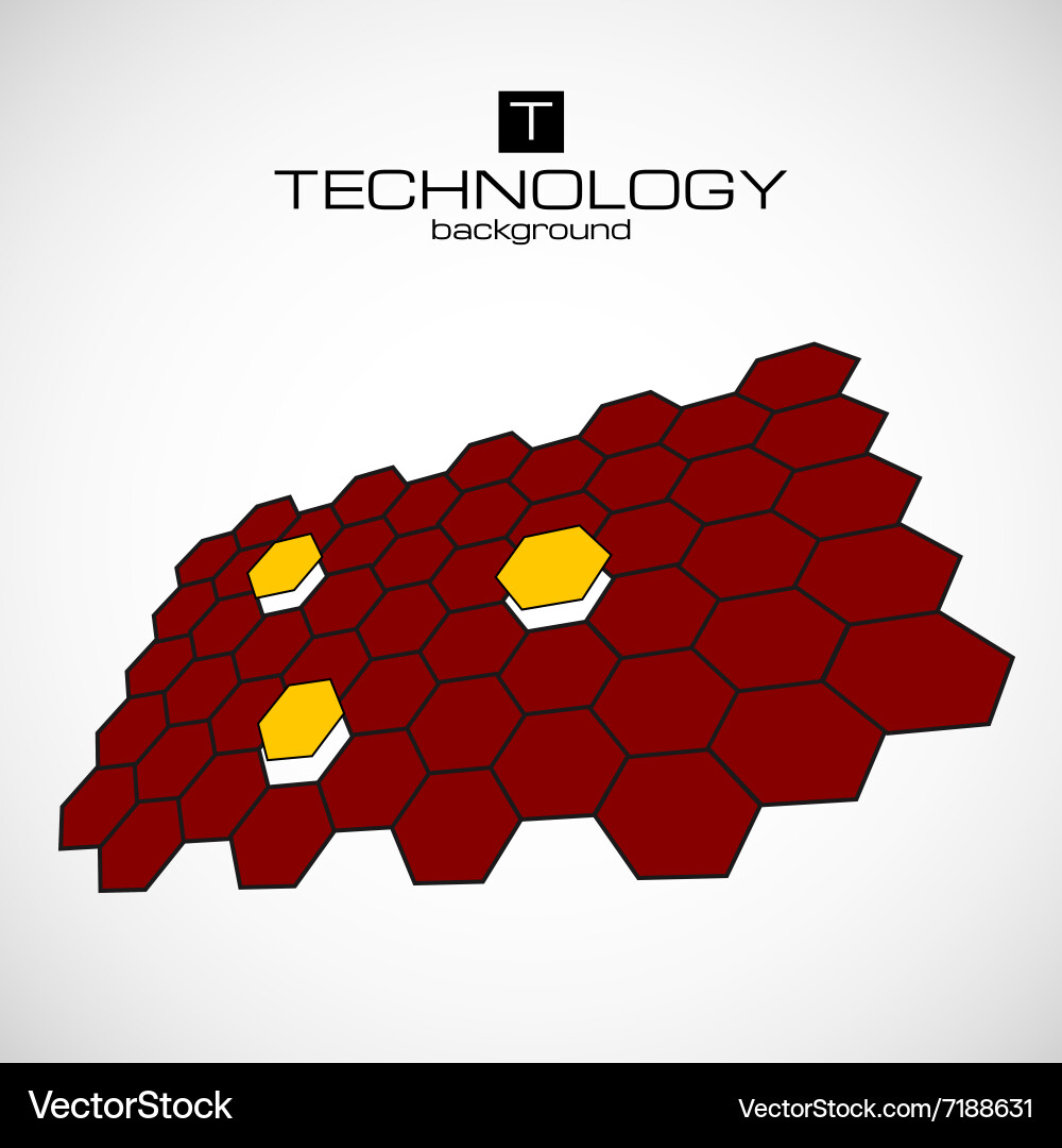 Abstract science hexagon background vector image