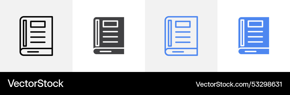 Book icon set use for web ui or app vector image