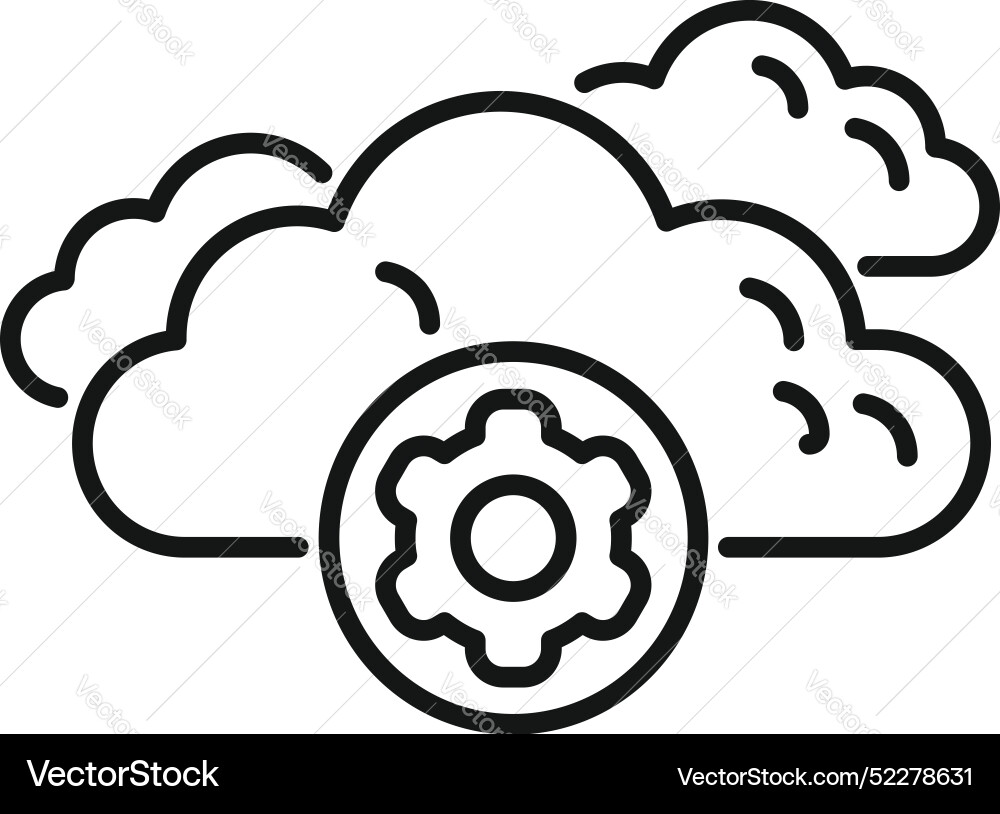 Cloud computing configuration representing online Cloud computing configuration representing online vector image