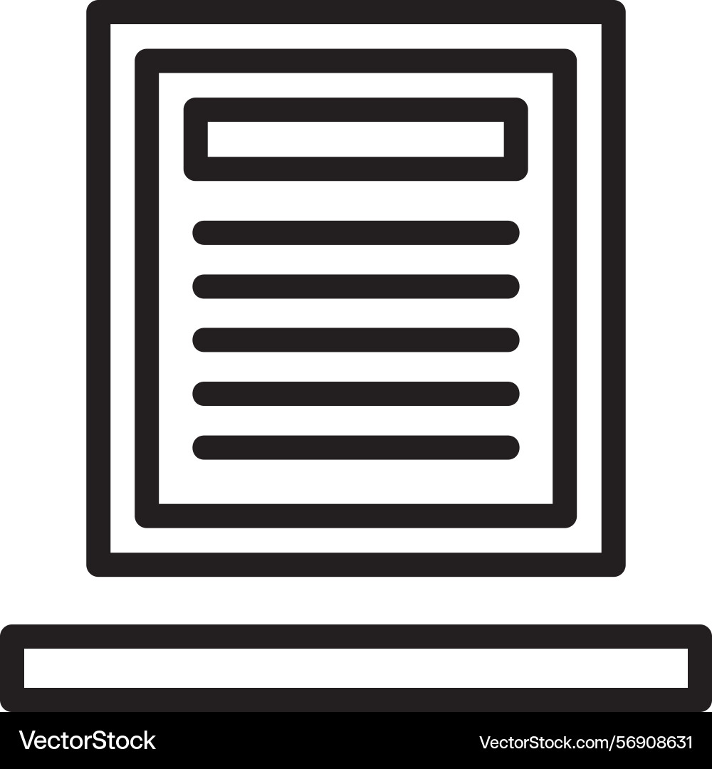 Document linear style icon design Vector Image