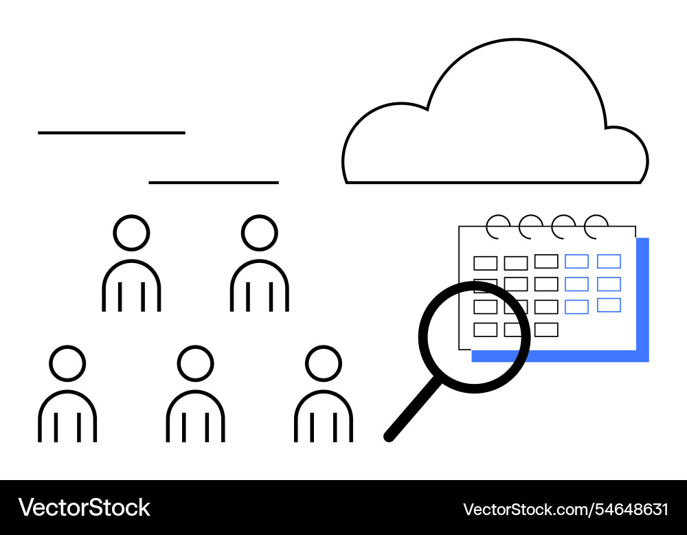 Efficient team management and cloud scheduling Efficient team management and cloud scheduling vector image