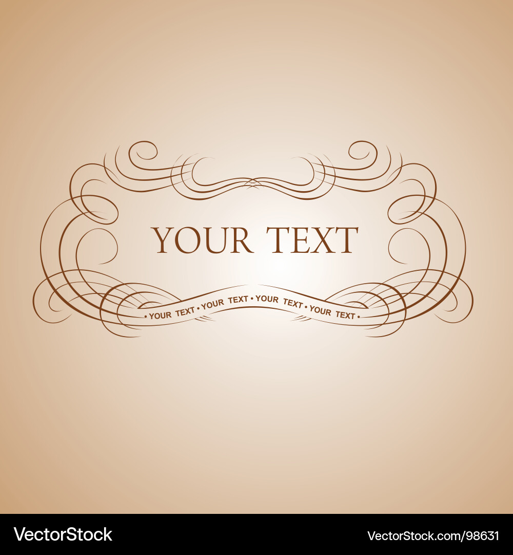 Elegant Scroll Text Banner vector image