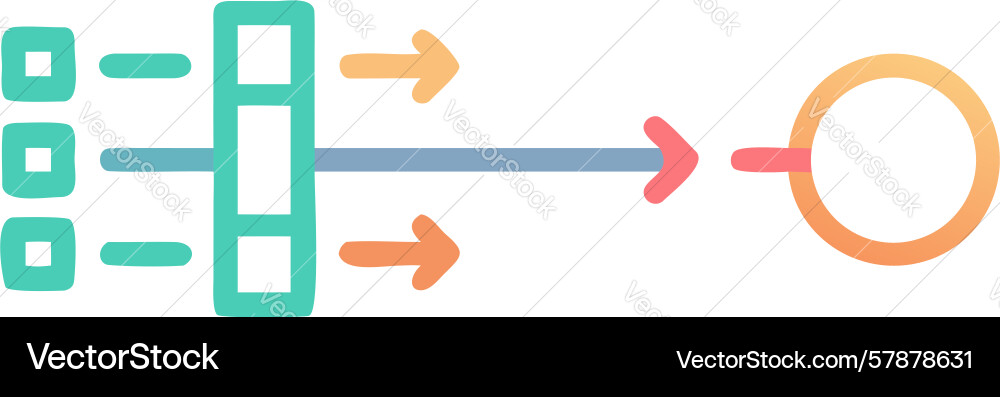 Linear process infographic multiple steps vector image