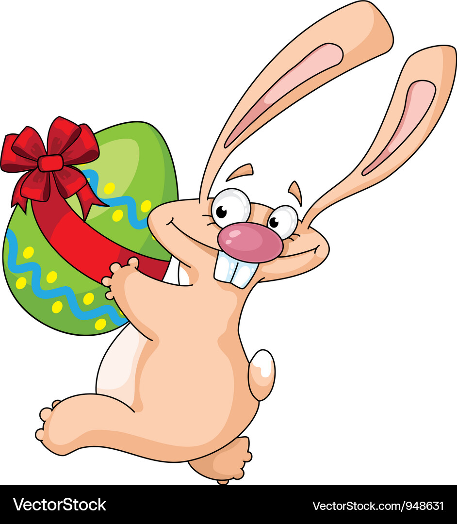 Rabbit with egg Vector Image