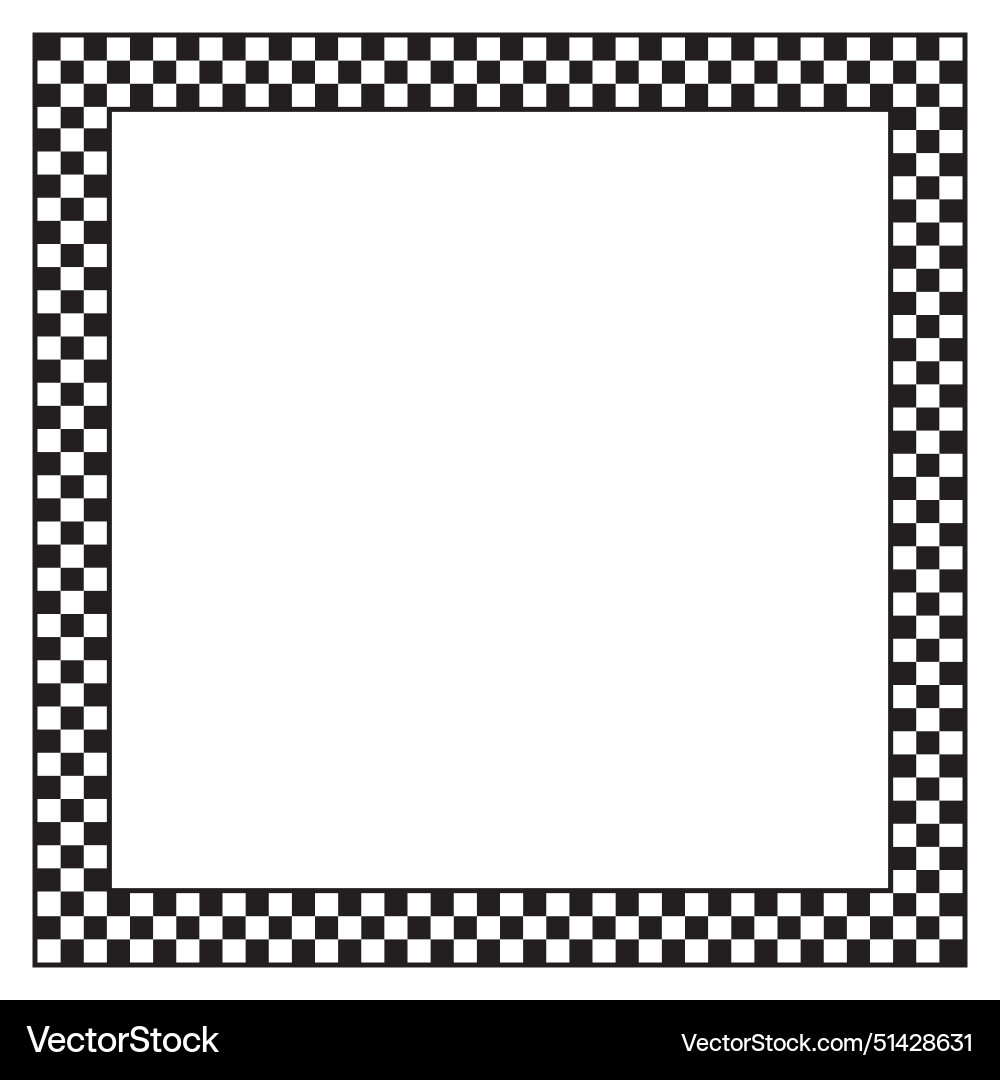 Square frame with checkered print rectangular Square frame with checkered print rectangular vector image