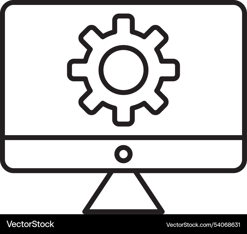 System line icon design Vector Image