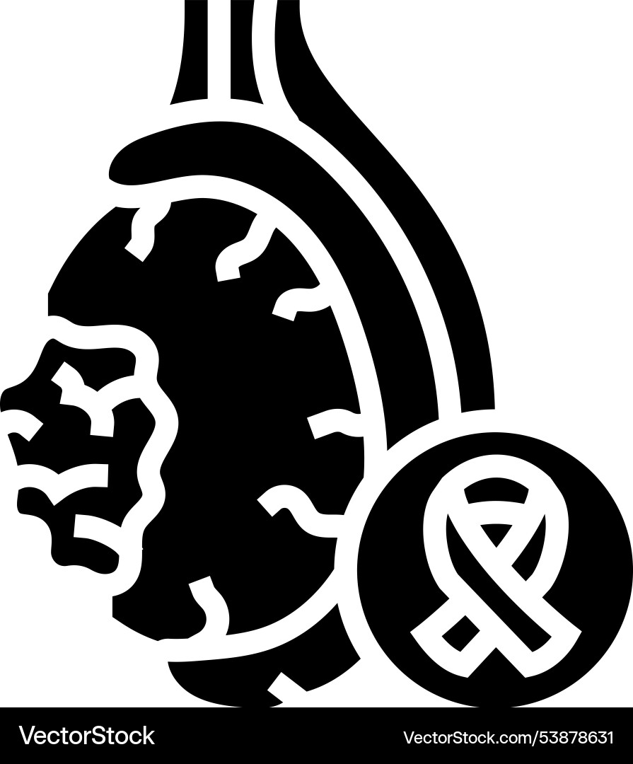 Testikuläre Krebs Menschen Krankheit Glyphen-Ikone Testikuläre Krebs Menschen Krankheit Glyphen-Ikone vektorbild