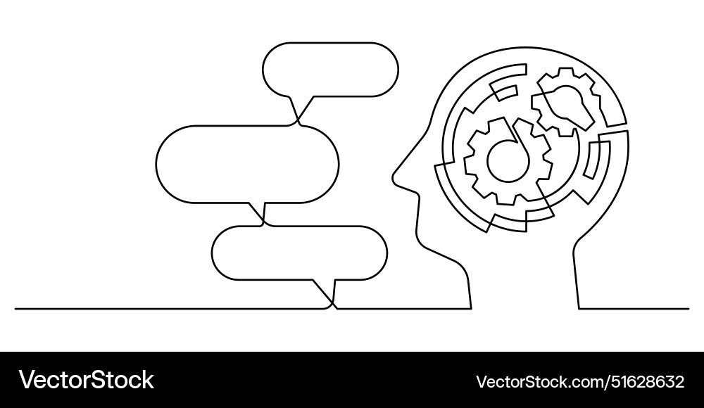 Ai chatbot neural network one line continuous Ai chatbot neural network one line continuous vector image